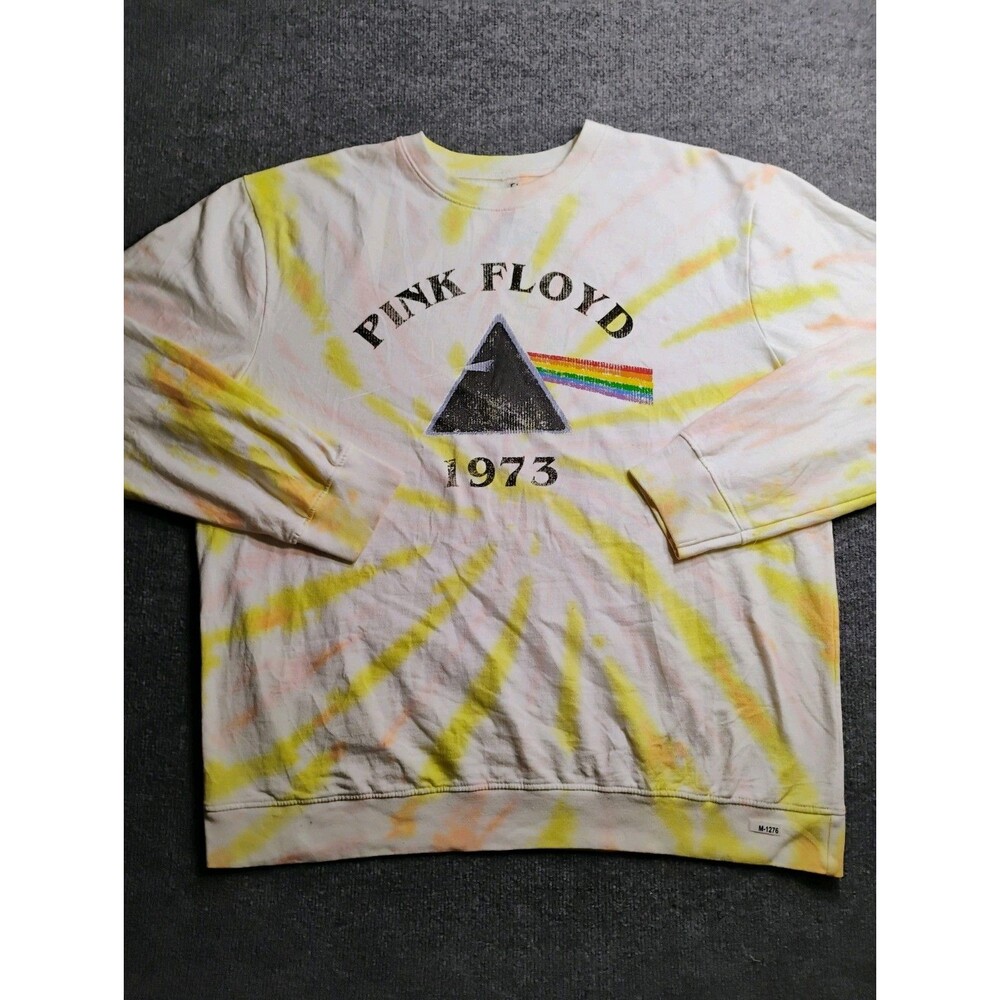 Pink Floyd 1973 Prism Tie Dye Crewneck Sweatshirt Adult 3X Graphic Pullover